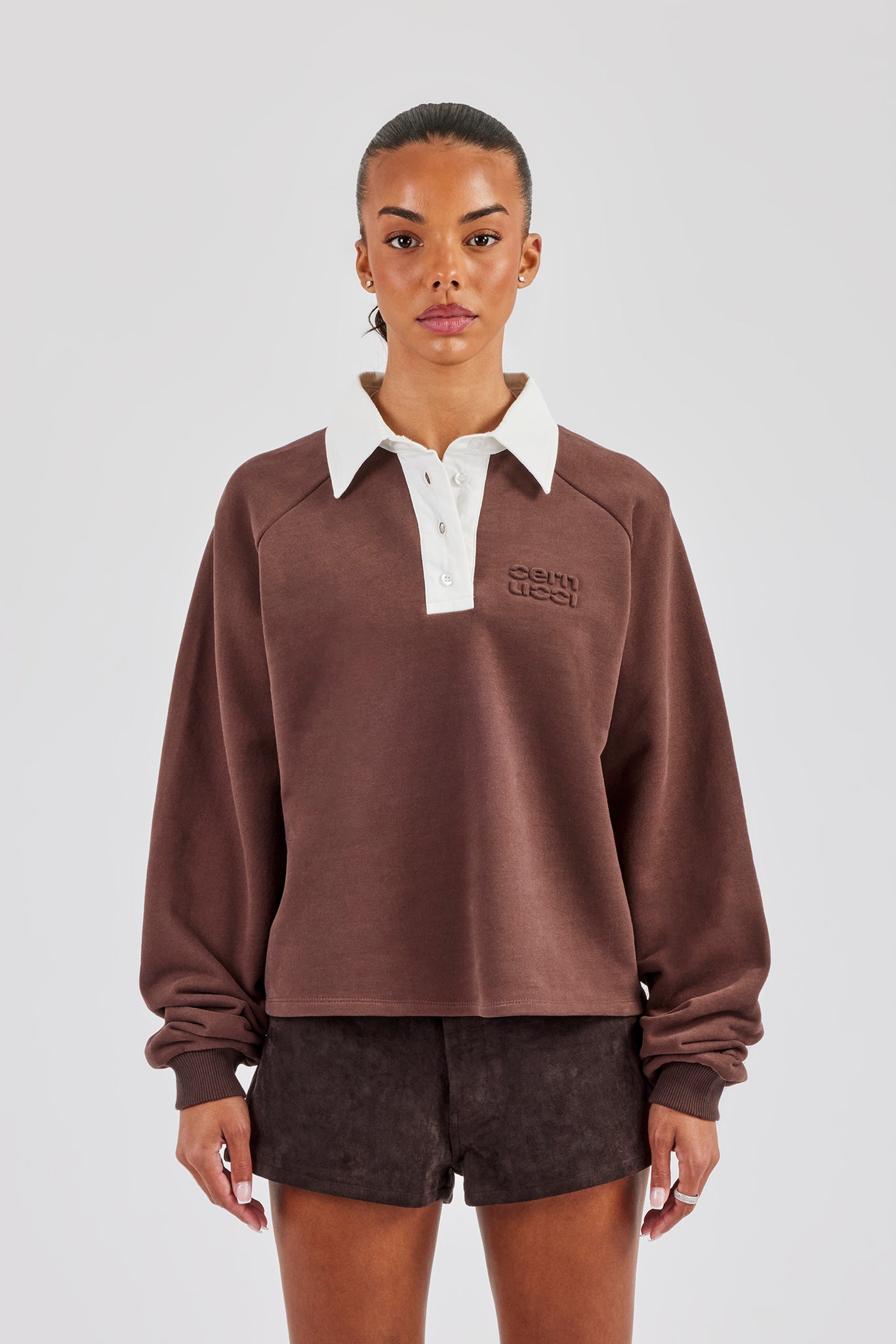 Rugby Polo Sweatshirt - Chocolate